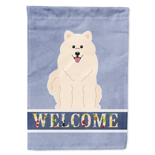 Samoyed Welcome Flag Canvas House Size BB5611CHF by Caroline's Treasures