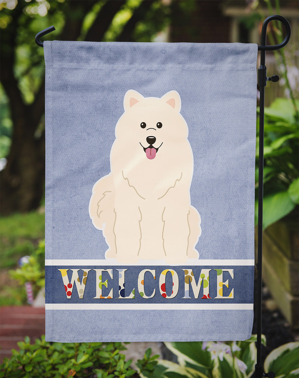 Samoyed Welcome Flag Garden Size BB5611GF by Caroline's Treasures