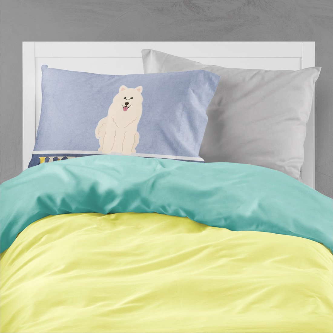 Samoyed Welcome Fabric Standard Pillowcase BB5611PILLOWCASE by Caroline's Treasures