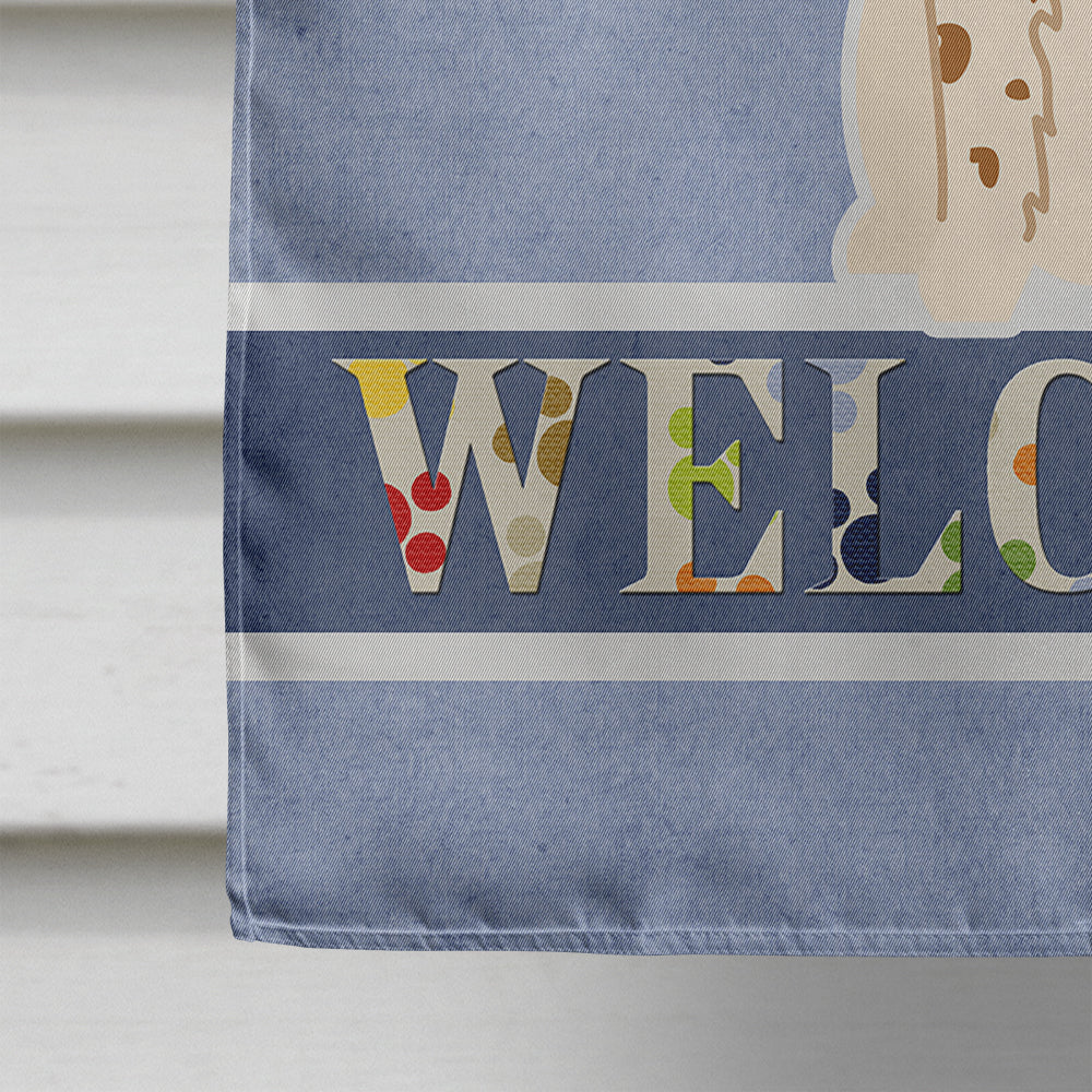 Russian Spaniel Welcome Flag Canvas House Size BB5612CHF by Caroline's Treasures