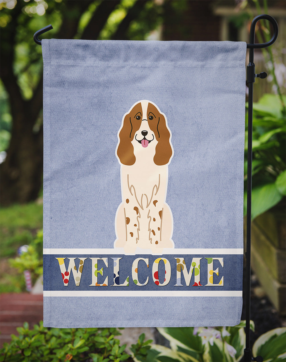 Russian Spaniel Welcome Flag Garden Size BB5612GF by Caroline's Treasures