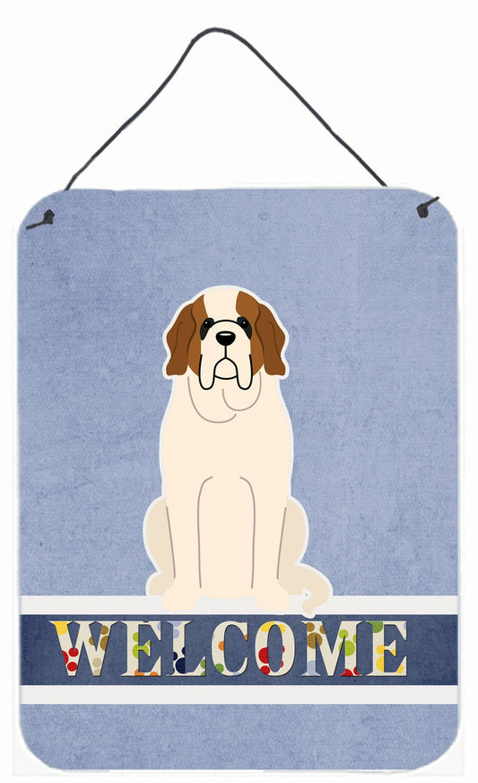 Saint Bernard Welcome Wall or Door Hanging Prints BB5616DS1216 by Caroline's Treasures