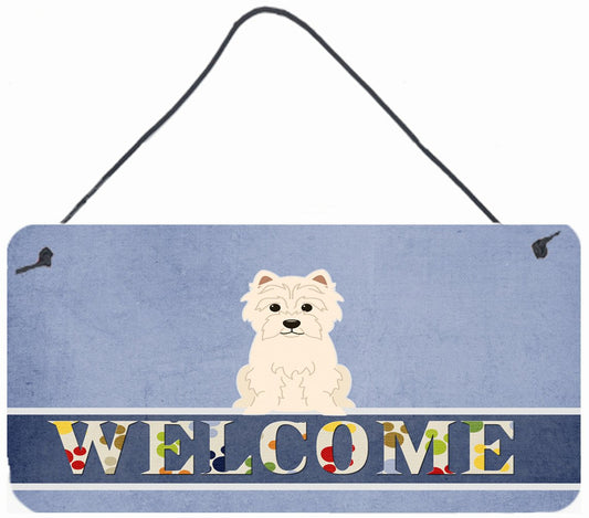 Westie Welcome Wall or Door Hanging Prints BB5623DS812 by Caroline's Treasures