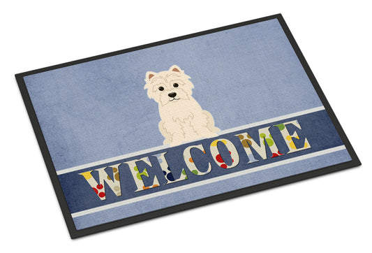 Westie Welcome Indoor or Outdoor Mat 18x27 BB5623MAT by Caroline's Treasures