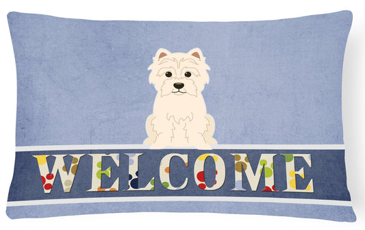 Westie Welcome Canvas Fabric Decorative Pillow BB5623PW1216 by Caroline's Treasures