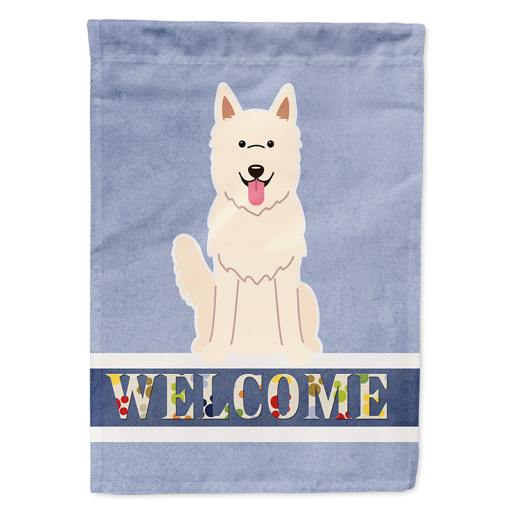 White German Shepherd Welcome Flag Canvas House Size BB5626CHF by Caroline's Treasures