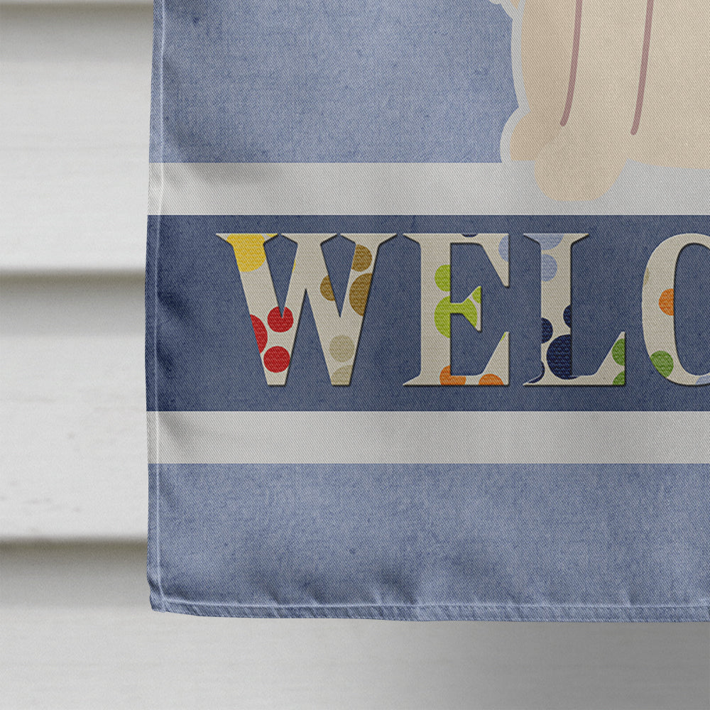 White German Shepherd Welcome Flag Canvas House Size BB5626CHF by Caroline's Treasures