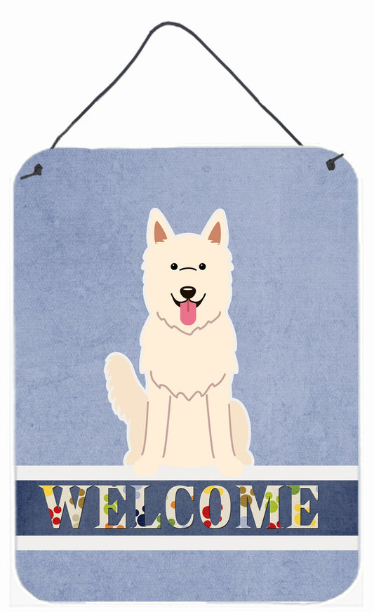 White German Shepherd Welcome Wall or Door Hanging Prints BB5626DS1216 by Caroline's Treasures