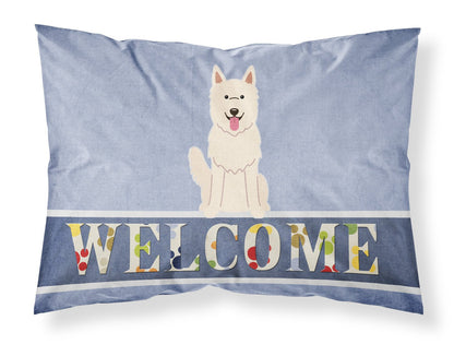 White German Shepherd Welcome Fabric Standard Pillowcase BB5626PILLOWCASE by Caroline's Treasures