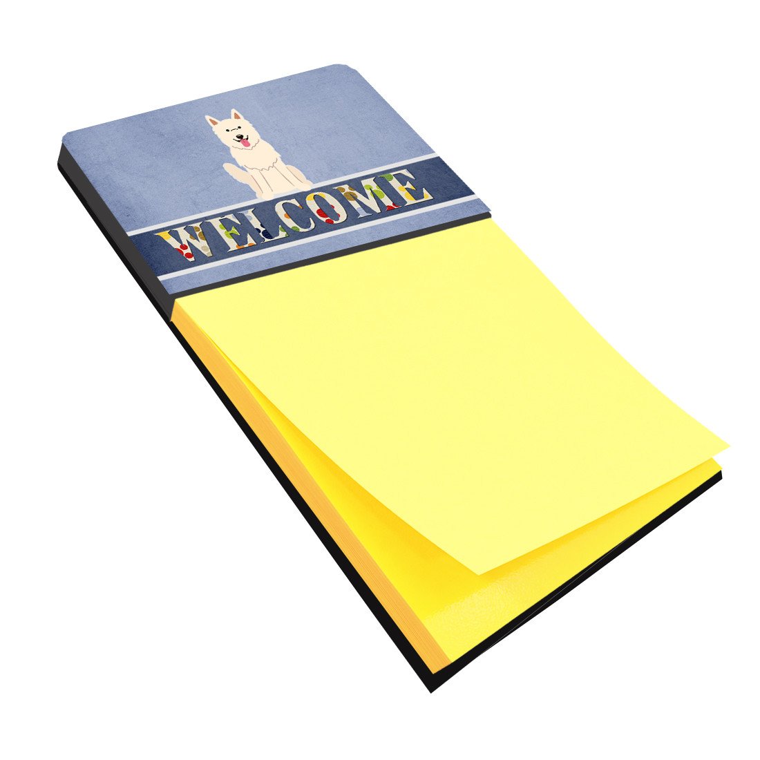 White German Shepherd Welcome Sticky Note Holder BB5626SN by Caroline's Treasures