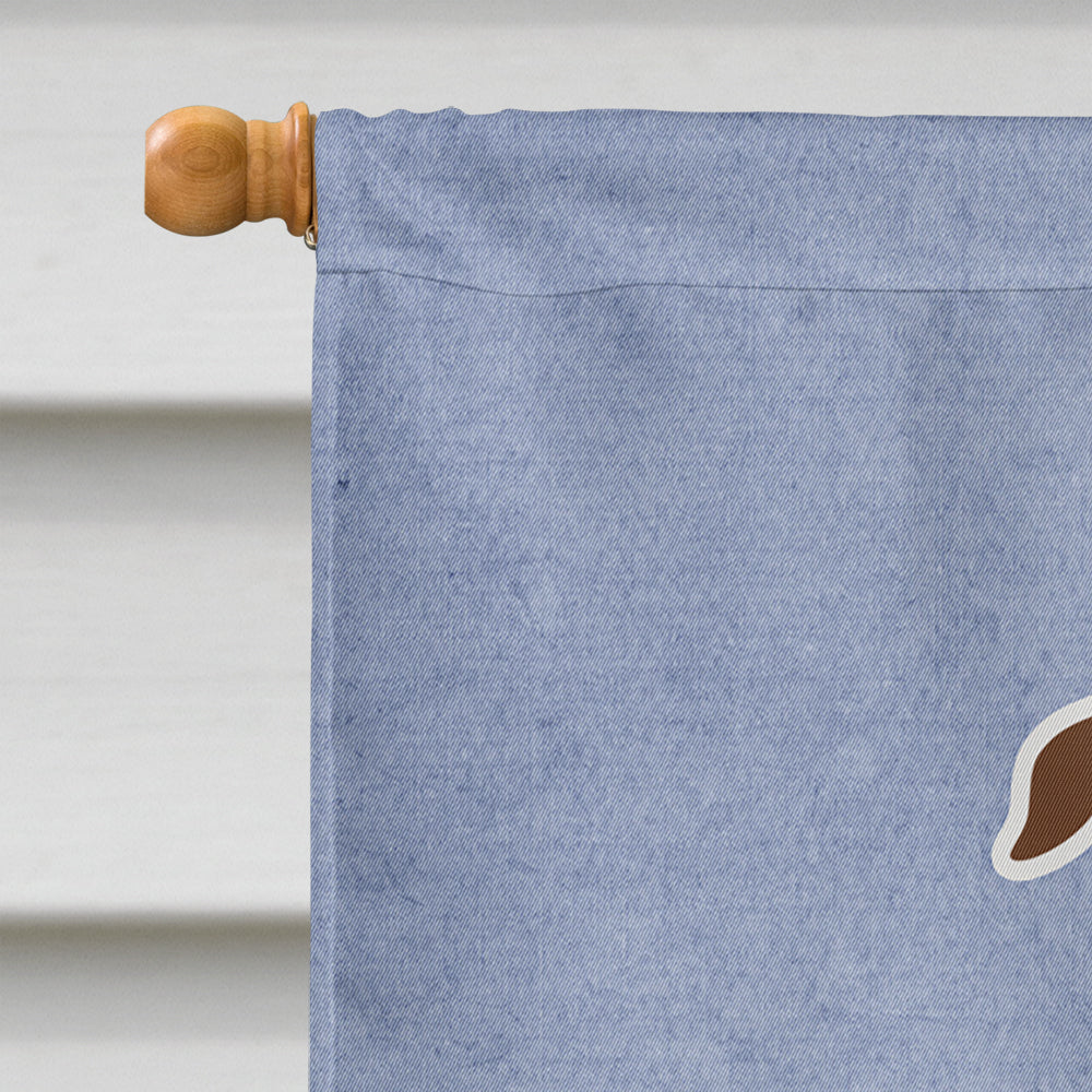 Staffordshire Bull Terrier Chocolate Welcome Flag Canvas House Size BB5629CHF by Caroline's Treasures