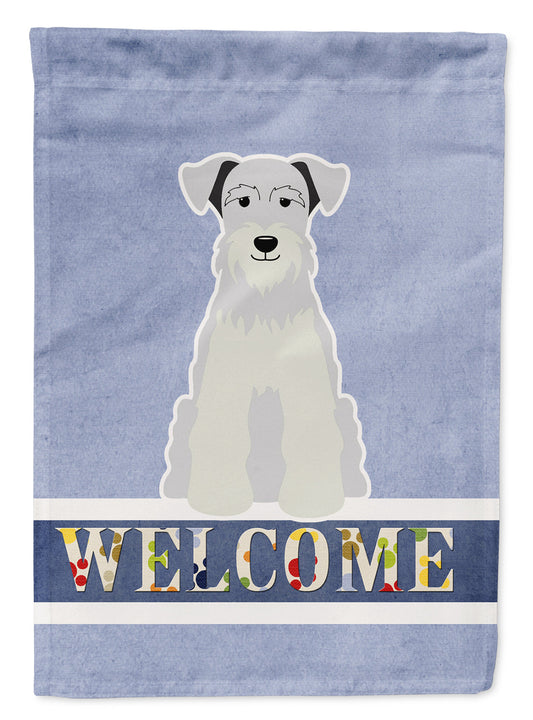 Miniature Schanuzer White Welcome Flag Garden Size BB5634GF by Caroline's Treasures