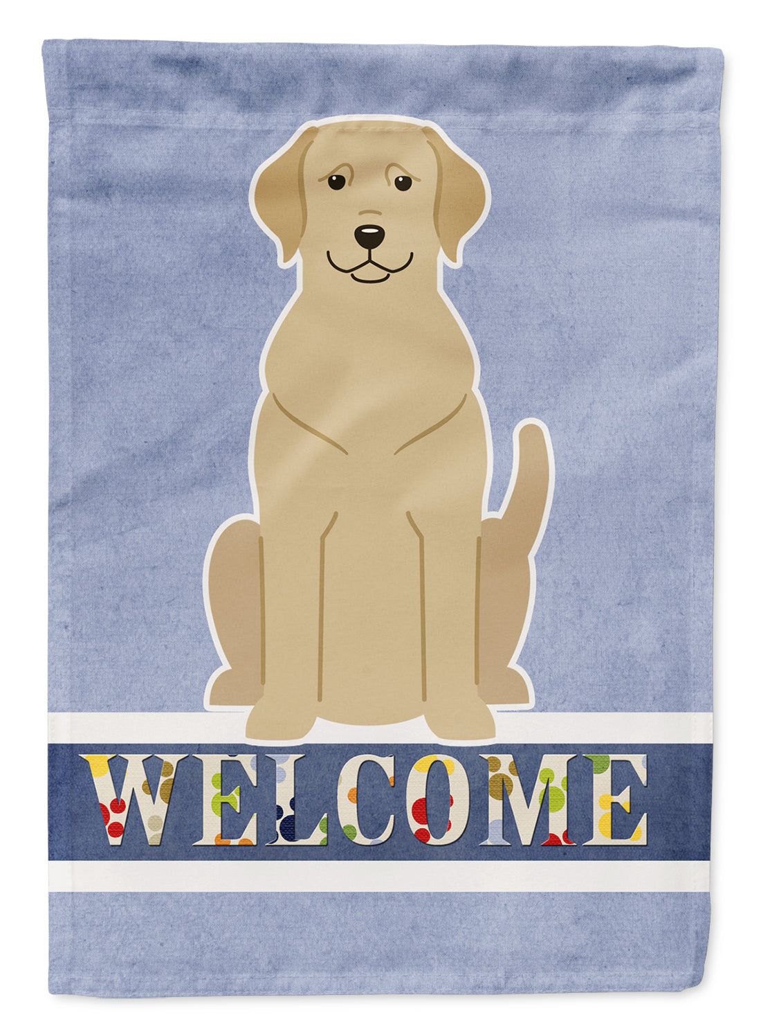 Yellow Labrador Welcome Flag Canvas House Size BB5636CHF by Caroline's Treasures