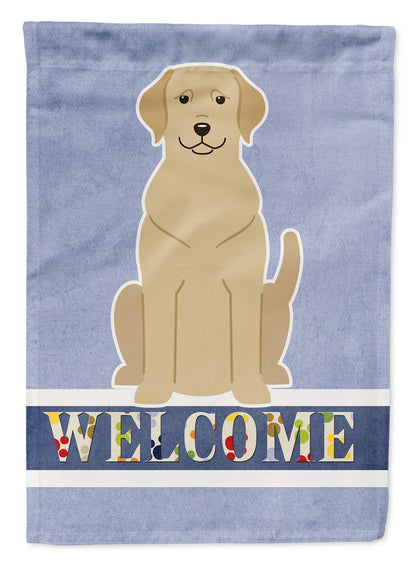 Yellow Labrador Welcome Flag Canvas House Size BB5636CHF by Caroline's Treasures