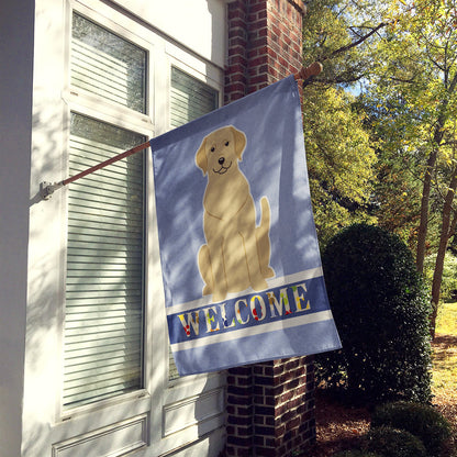 Yellow Labrador Welcome Flag Canvas House Size BB5636CHF by Caroline's Treasures