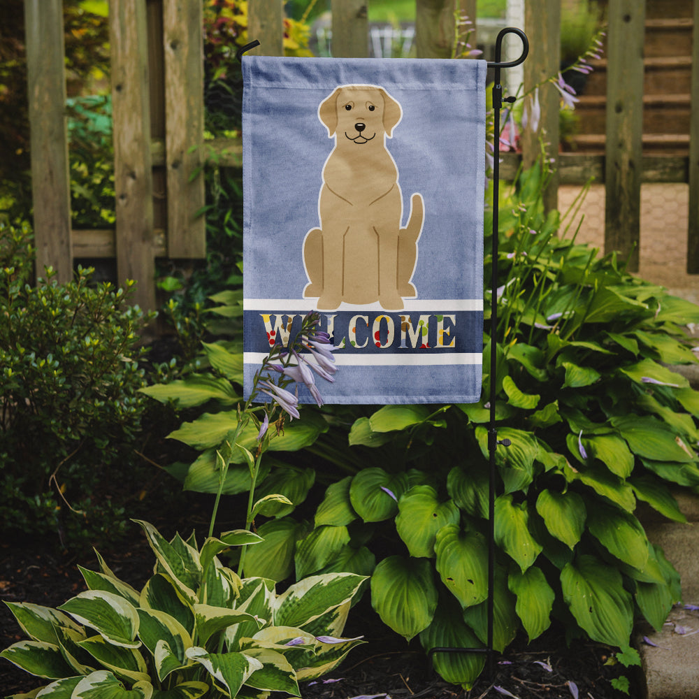 Yellow Labrador Welcome Flag Garden Size BB5636GF by Caroline's Treasures