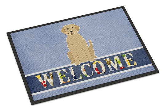 Yellow Labrador Welcome Indoor or Outdoor Mat 18x27 BB5636MAT by Caroline's Treasures