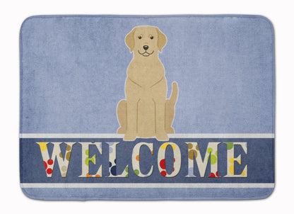 Yellow Labrador Welcome Machine Washable Memory Foam Mat BB5636RUG by Caroline's Treasures