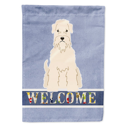 Soft Coated Wheaten Terrier Welcome Flag Canvas House Size BB5642CHF by Caroline's Treasures