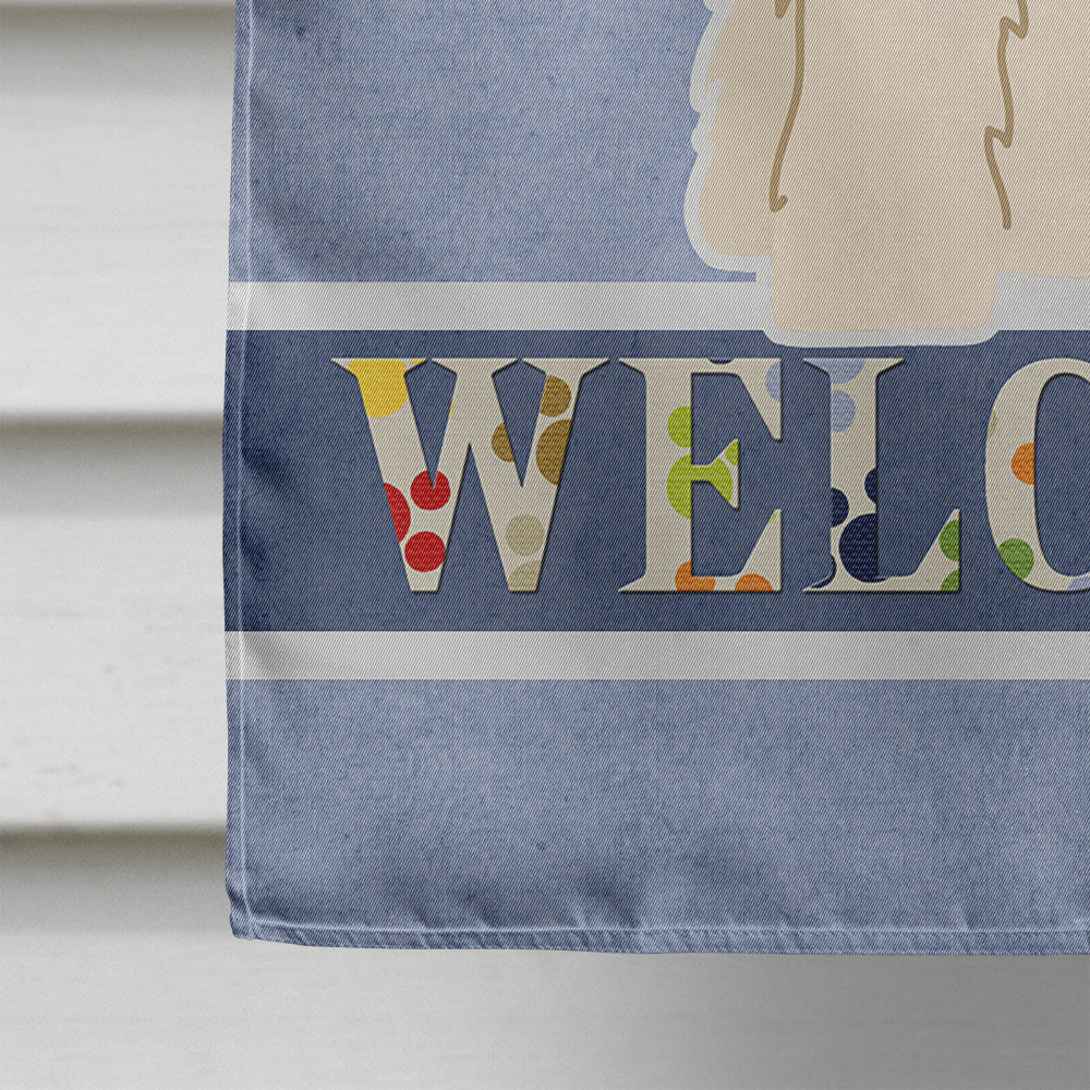 Soft Coated Wheaten Terrier Welcome Flag Canvas House Size BB5642CHF by Caroline's Treasures