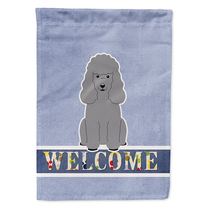 Poodle Silver Welcome Flag Canvas House Size BB5649CHF by Caroline's Treasures