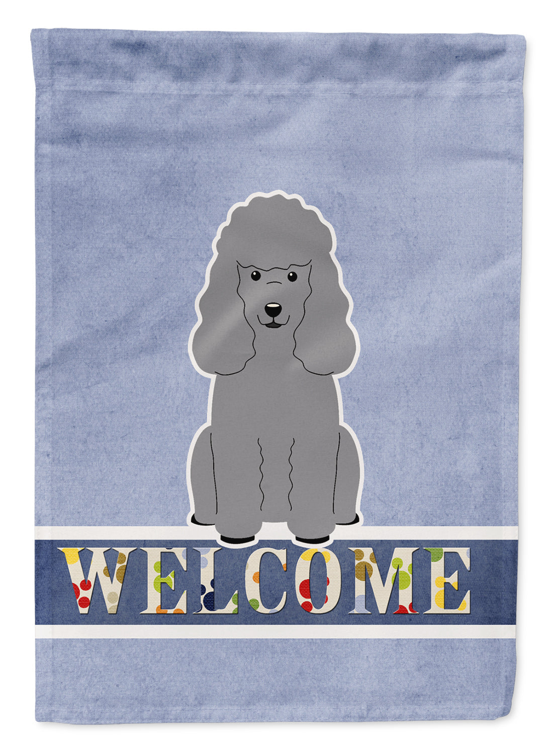 Poodle Silver Welcome Flag Garden Size BB5649GF by Caroline's Treasures