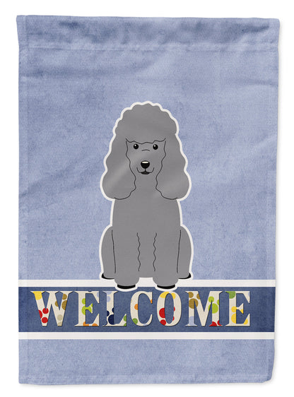 Poodle Silver Welcome Flag Garden Size BB5649GF by Caroline's Treasures