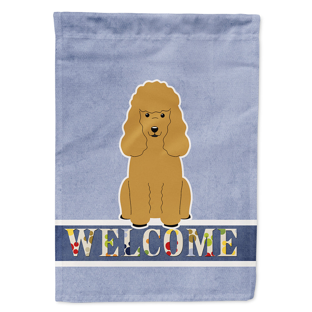 Poodle Tan Welcome Flag Canvas House Size BB5650CHF by Caroline's Treasures