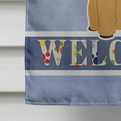 Poodle Tan Welcome Flag Canvas House Size BB5650CHF by Caroline's Treasures