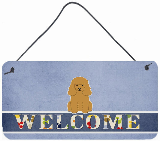 Poodle Tan Welcome Wall or Door Hanging Prints BB5650DS812 by Caroline's Treasures