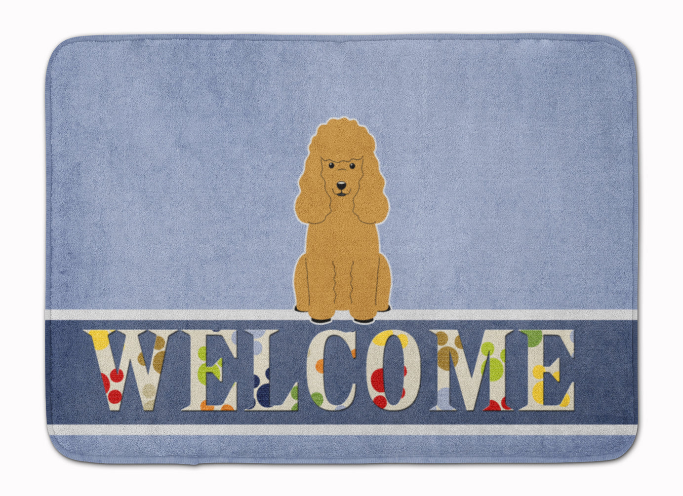 Poodle Tan Welcome Machine Washable Memory Foam Mat BB5650RUG by Caroline's Treasures