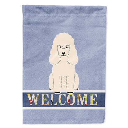 Poodle White Welcome Flag Canvas House Size BB5651CHF by Caroline's Treasures