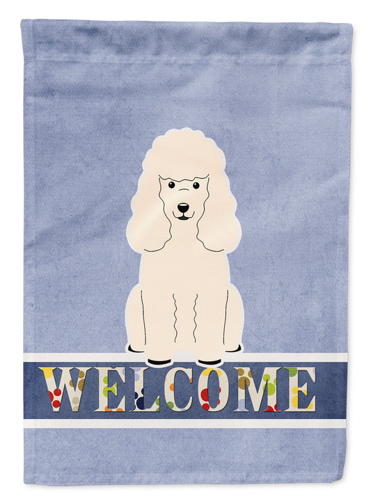 Poodle White Welcome Flag Garden Size BB5651GF by Caroline's Treasures