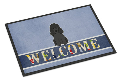 Poodle Black Welcome Indoor or Outdoor Mat 18x27 BB5652MAT by Caroline's Treasures