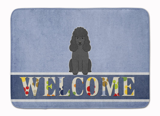 Poodle Black Welcome Machine Washable Memory Foam Mat BB5652RUG by Caroline's Treasures