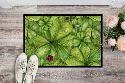 Shamrocks and Lady bugs Indoor or Outdoor Mat 18x27 BB5754MAT by Caroline's Treasures