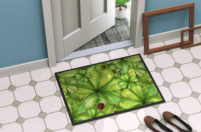 Shamrocks and Lady bugs Indoor or Outdoor Mat 18x27 BB5754MAT by Caroline's Treasures