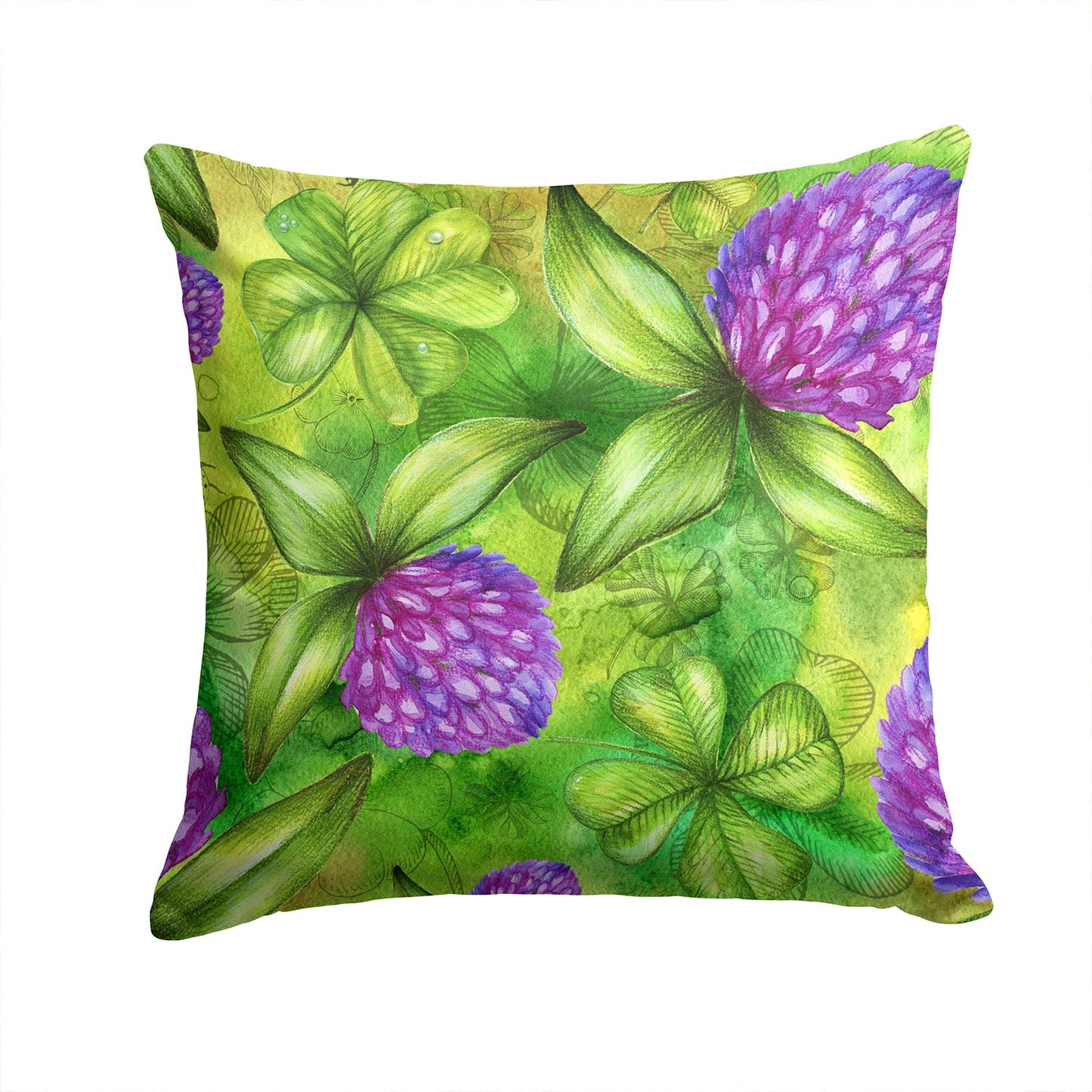 Shamrocks in Bloom Fabric Decorative Pillow BB5756PW1414 by Caroline's Treasures