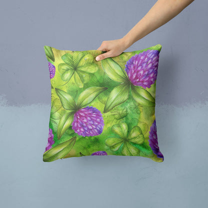 Shamrocks in Bloom Fabric Decorative Pillow BB5756PW1414 by Caroline's Treasures