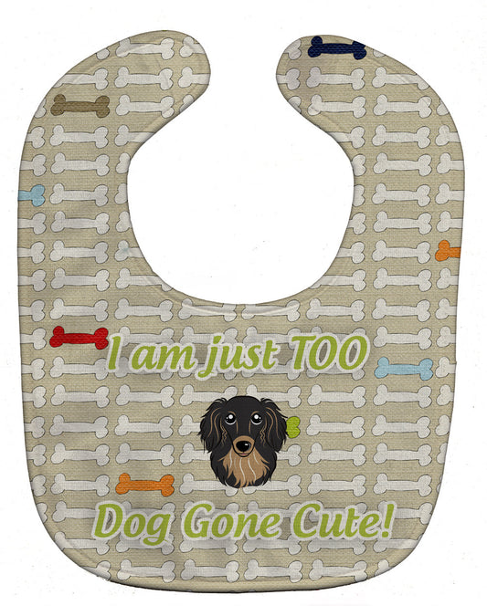 Too Cute Longhair Black and Tan Dachshund Baby Bib BB5782BIB by Caroline's Treasures