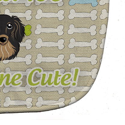 Too Cute Longhair Black and Tan Dachshund Baby Bib BB5782BIB by Caroline's Treasures