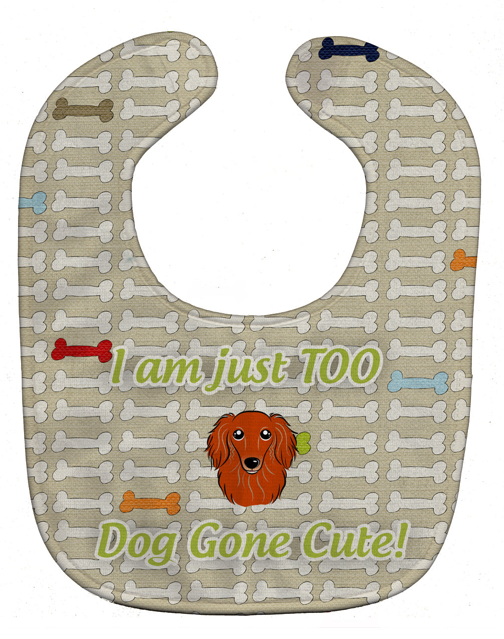 Too Cute Longhair Red Dachshund Baby Bib BB5783BIB by Caroline's Treasures