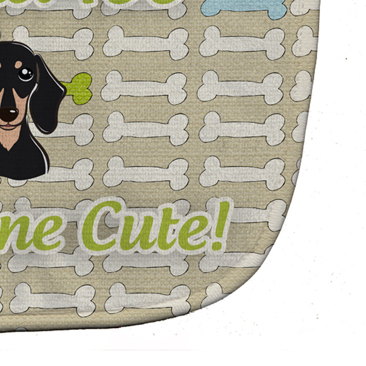 Too Cute Smooth Black and Tan Dachshund Baby Bib BB5784BIB by Caroline's Treasures