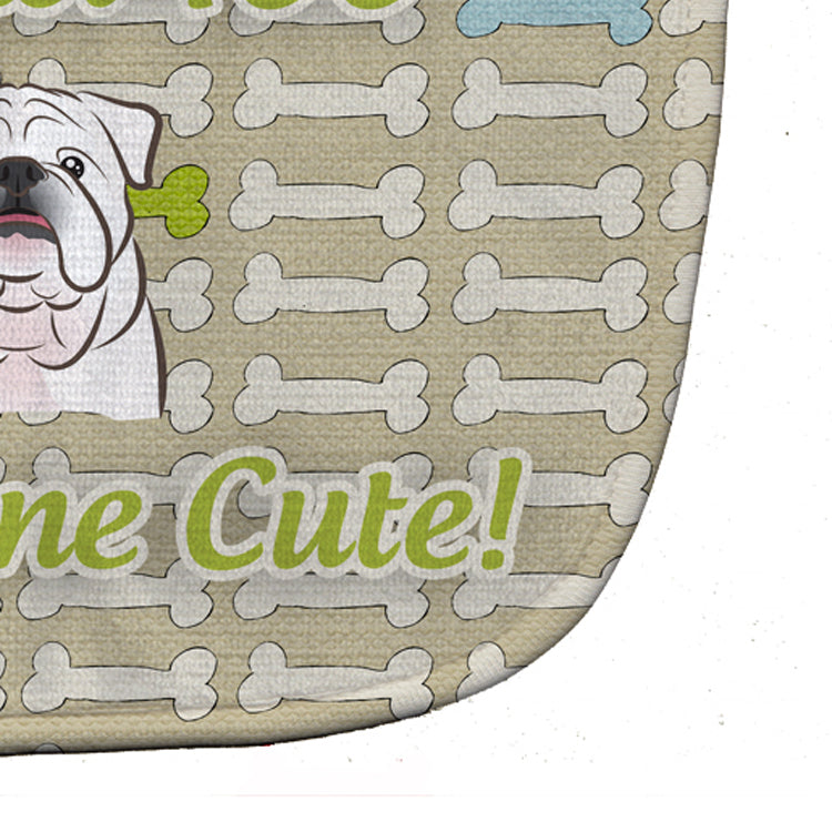 Too Cute White English Bulldog  Baby Bib BB5789BIB by Caroline's Treasures