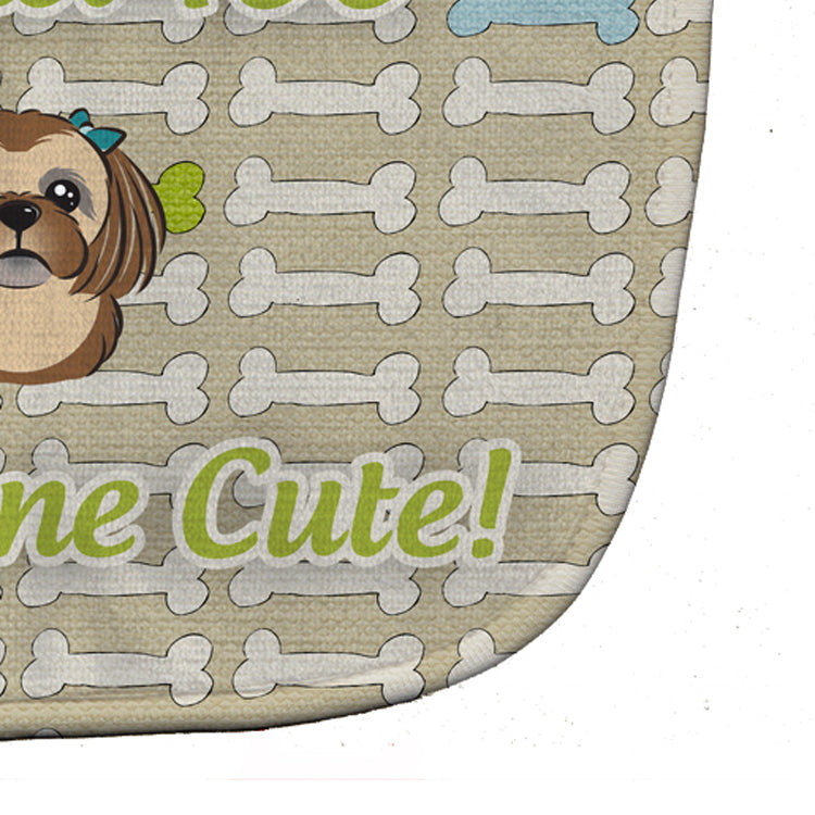 Too Cute Chocolate Brown Shih Tzu Baby Bib BB5818BIB by Caroline's Treasures