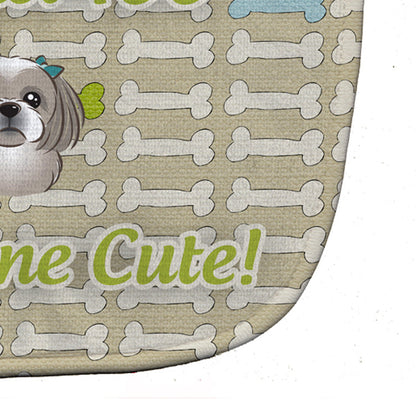 Too Cute Gray Silver Shih Tzu Baby Bib BB5819BIB by Caroline's Treasures