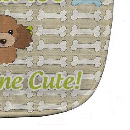 Too Cute Chocolate Brown Poodle Baby Bib BB5825BIB by Caroline's Treasures