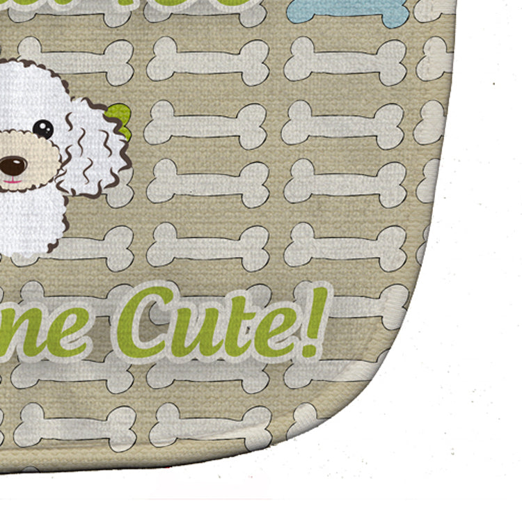 Too Cute White Poodle Baby Bib BB5826BIB by Caroline's Treasures