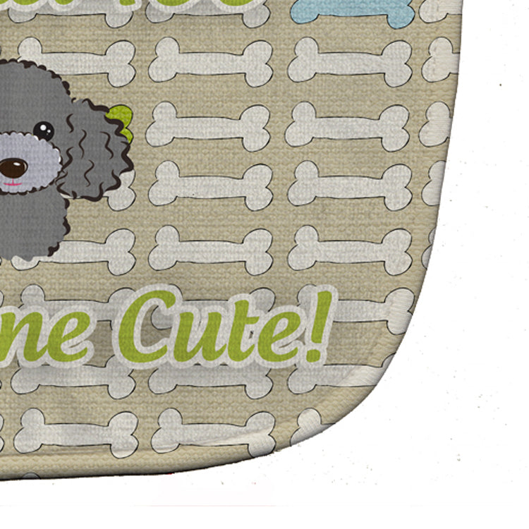 Too Cute Silver Gray Poodle Baby Bib BB5828BIB by Caroline's Treasures