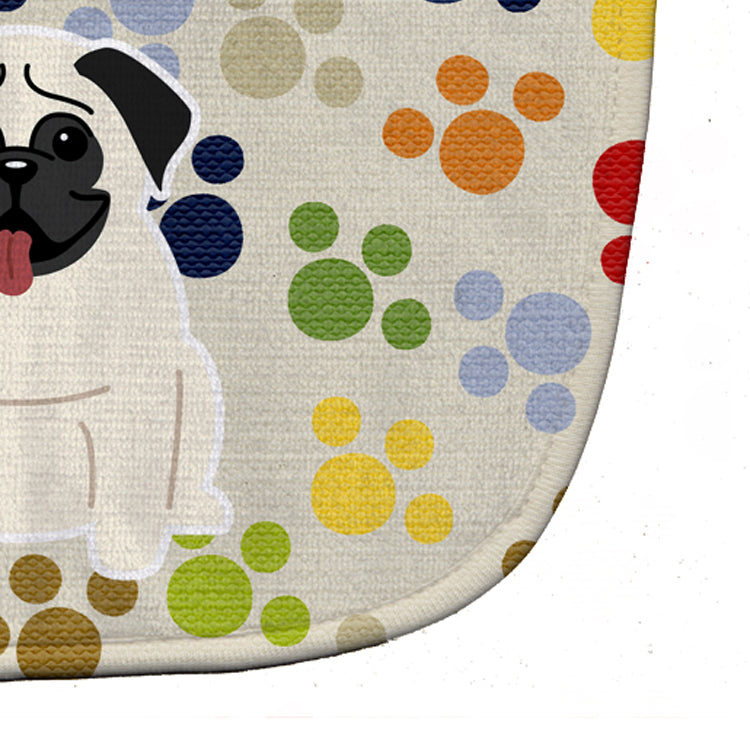 Pawprints Pug Cream Baby Bib BB5833BIB by Caroline's Treasures